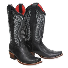Botas de Cuero Vergel Horma Dubai para Dama Color Negro