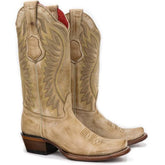 Botas de Cuero Vintage en Horma Dubai para Dama Color Miel LAB-39N3651