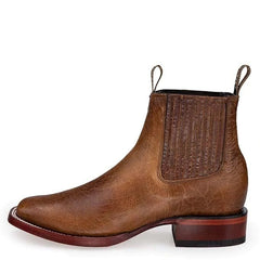 Botin Charro de Cuero Volcano Punta Cuadrada LAB-82B5235