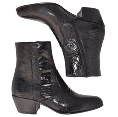 Botines Piel Avestruz Pata Horma Puntal LAB-630505