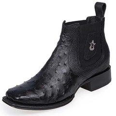 Botin Vaquero de Avestruz Original Horma Cuadrada LAB-82BV0305