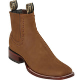 Botines Charros de Gamuza Punta Cuadrada para Mujer Color Shedron LAB-32B6350