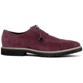 Zelli Campo Sueded Goatskin Blucher Lace-up Shoes in Bordeaux