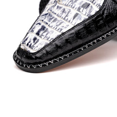 Marco Di Milano Caribe Newspaper Black Leather Dress Shoe