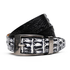 Marco_Di_Milano Caribe Belt Newspaper - Black Leather Loafer