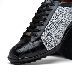 Marco Di Milano Cairo Alligator Sneakers Black/White