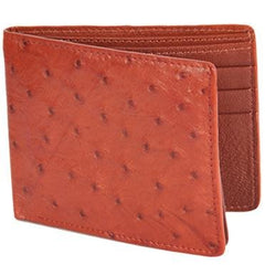 Cartera Avestruz Original Cognac CA10303
