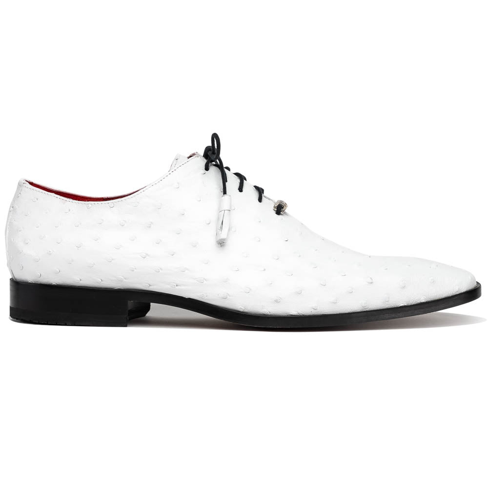 Marco Di Milano Criss Ostrich Quill Dress Oxfords White