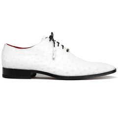 Marco Di Milano Criss Ostrich Quill Dress Oxfords White
