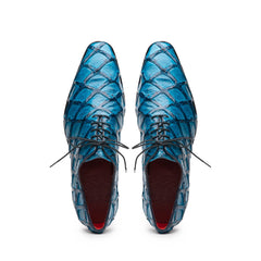 Marco Di Milano Olivieri: Caribbean Blue Leather Shoes