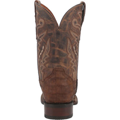 Dan Post Men's Bayou Genuine Caiman Belly Square Toe Boots - Brass