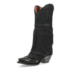 Dan Post Women's Bed of Roses Snip Toe Leather Boots - Black