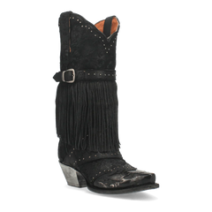 Dan Post Women's Bed of Roses Snip Toe Leather Boots - Black