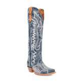 Dan Post Women's Denim Darlin Snip Toe Leather Tall Boots - Blue