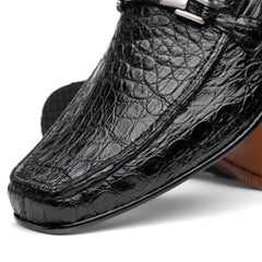 Marco Di Milano Fabro Caiman Black Bit Loafers