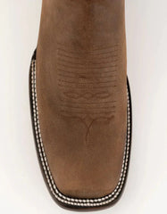 Ferrini Men's Hunter Square Toe Boots Handcrafted - Brown