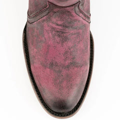 Ferrini Women's Stacey Round Toe Ankle Boots Handcrafted - Purple 6101148