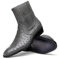Marco Di Milano Giorgio Ostrich Quill Dress Boots Grey