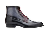 Belvedere Greco: Black/Gray/Burgundy Genuine Crocodile Oxford