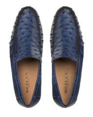 Genuine Ostrich Moccasin Slip On Jeans By Mezlan Made In Spain Brand
