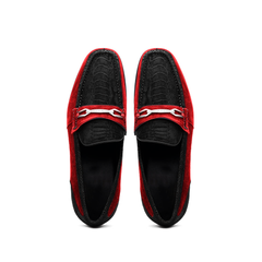 Marco Di Milano Hugo - Black & Red Leather Dress Shoe