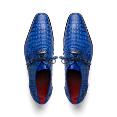 Marco Di Milano Lacio Caiman Crocodile Derby Blue