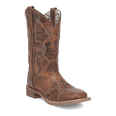 Laredo Women's Dionne Broad Square Toe Leather Boots - Brown 5972 - Dan Post Boots