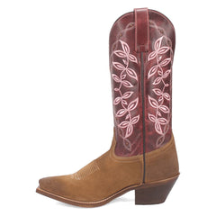 Laredo Women's Kama Snip Toe Leather Boots - Honey/Red 20005