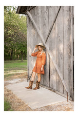 Laredo Women's Secret Garden Broad Square Toe Leather Boots - Brown 5822