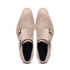 Zelli Legerra Double Monkstrap in Sand Suede Goatskin