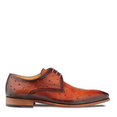 Mezlan Perforated Leather Dress Shoe - Plain Toe Oxford