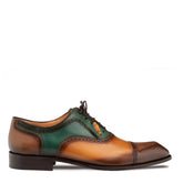 Mezlan Galante Tri-Tone Leather Cap Toe Oxford