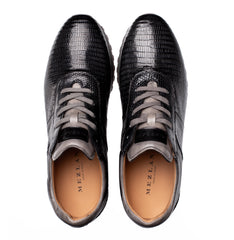 Mezlan Lizard & Calf Leather Dress Sneaker