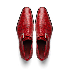 Marco Di Milano Mens Red Caiman Gator Dress Shoes Rovigo