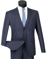 Men's Ultra Slim Fit suit 2 Piece-color Navy