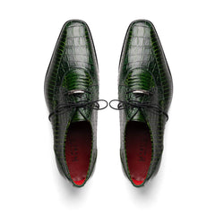 Marco Di Milano Moncalieri Green Dress Derby Oxfords