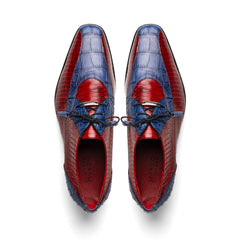 Marco Di Milano Moncalieri Navy & Red Dress Derby Oxfords