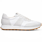 Zelli Roxi Italian Suede and Calfskin Luxury Sneaker in White