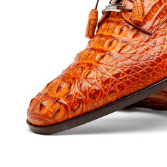 Marco Di Milano Nilo Nile Crocodile Derby Brandy Shoe