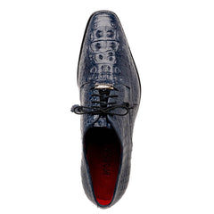 Marco Di Milano Nilo Nile Crocodile Derby Navy Shoe