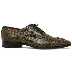 Marco Di Milano Nilo Nile Crocodile Derby Green Shoe