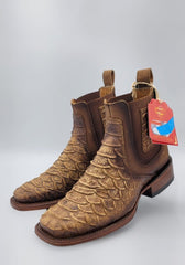 Men´s Quincy Square Toe Ankle Boots Python Print Q82B5759