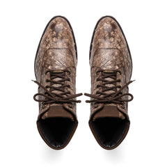 Marco Di Milano Renzo Brown Ostrich Hiker Boots