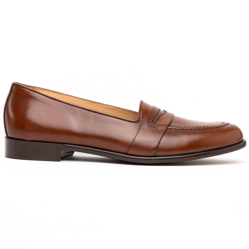 Zelli Savannah Italian Calf Penny Loafer in Chili