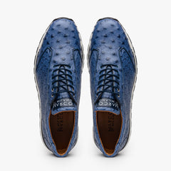 Marco Di Milano Scanno Navy Ostrich Quill Sneakers