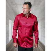 statement-men-s-long-sleeve-woven-shirt-solid-color-satin