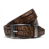 Marco Di Milano Silvio Belt Washed Brown Leather Loafer