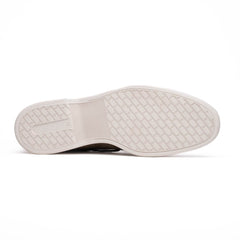 Zelli Venice Hand-Stitched Sueded Goatskin Boat Shoe in Taupe