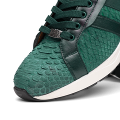 Marco Di Milano Verona Python & Calfskin Sneakers Green