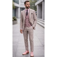 statement-men-s-3-piece-100-wool-tailored-fit-suit-gingham-pattern